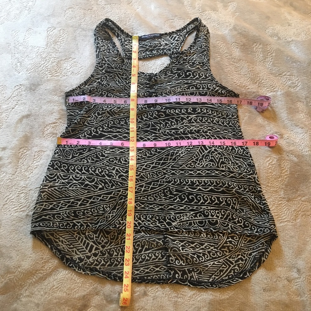 Brandy Melville black/white sheer mesh design tank Size M - Picture 5 of 5